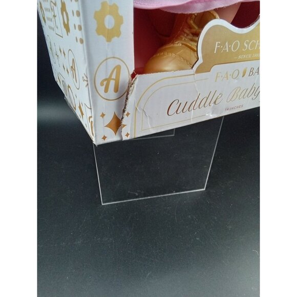 FAO Schwarz Baby 14" Cuddle Baby Doll With Gold Polka Dot Dress & Accessories - Picture 2 of 7